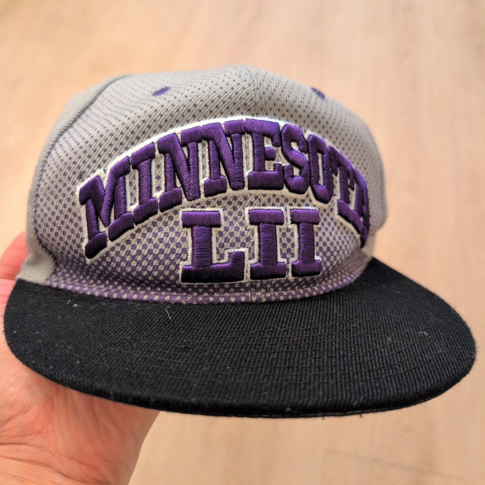 NFL Minnesota Hat Cap Adult Snapback Gray 2018 Minnesota Super Bowl LII